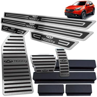 Imagem de Descanso Pedaleira Soleira Chery Tiggo 7 2019 2022 Preto