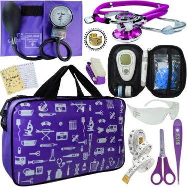 Imagem de Kit Enfermagem + Aparelho Medidor Glicose Completo Premium - Love Saud