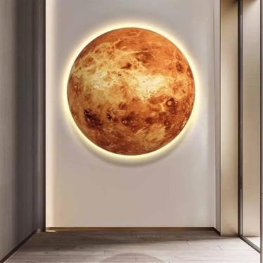 Imagem de 3D Wall Lamp, Plug in Modern LED Wall Light, with Remote Control, Indoor Wall Mounted Lighting, for Living Room Bedroom Hallway Stairs(60cm)