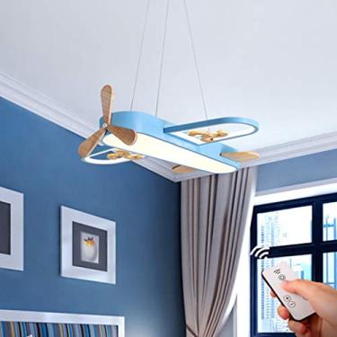 Imagem de Luminária de teto LED com controle remoto, lustre moderno, luminária pendente criativa, luminária de teto moderna de avião, abajur de acrílico, lâmpadas para quarto infantil, sala de estar,