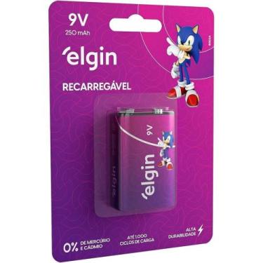 Imagem de Bateria Recarregável 9V Elgin 250mAh