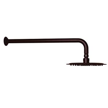 Imagem de Westbrass COSHR803-12 Ducha redonda fina de alta pressão com 1/2" x 19" IPS montagem na parede braço e flange de 90 graus, bronze polido a óleo