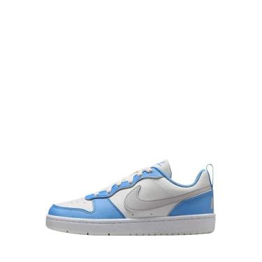 Imagem de Nike Tênis masculino Court Borough Low Recraft (criança grande), Summit branco/cinza vasto/pulso cobalto, 17