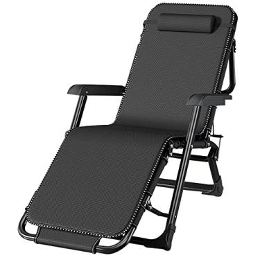 Imagem de Espreguiçadeira, cadeira reclinável, dobrável, confortável, espreguiçadeira, reclinável, jardim, com almofada, alargada, 52 cm