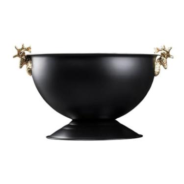 Imagem de baldes de gelo Bar comercial recipiente de vinho gelo preto banheira balde champanhe festa em casa criativo aço inoxidável