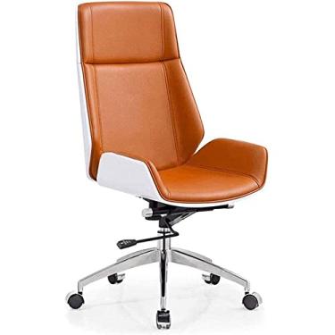 Imagem de Executivo gerencial, mesa de escritório grande e alta, computador com encosto alto, tecnologia ergonômica de altura ajustável, tecido reclinável giratório para escritório e casa