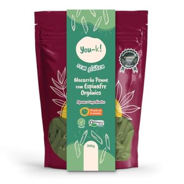 Imagem de Macarrão Penne Sabor Espinafre Sem Glúten Orgânico You-ka! 300g