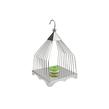 Imagem de Suporte de bolo, suporte quadrado para bolo, mesa de sobremesa, de aço inoxidável, criativo, cupcake, mesa de casamento, bandeja de pastelaria, bandeja de bolo (uma única camada)