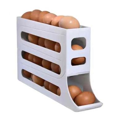 Imagem de Porta Ovos Rolante 4 Andares Automático 30 Unidades Organizador Geladeira Compacto