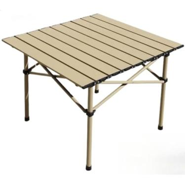 Imagem de Mesa De Alumínio Dobrável Portátil 53X50cm – Desmontável, À Prova D’Água E Anti-UV, Perfeita Para Praia, Acampamento E Churrasco