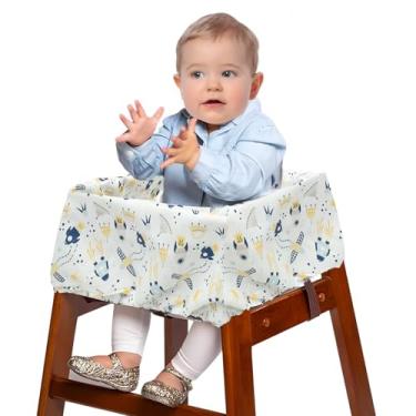 Imagem de Capa de carrinho de compras à prova d'água para cadeira alta portátil estilo desenho animado capa de cadeira com bolsa de transporte, almofada de carrinho para cadeiras altas balanços, carrinhos