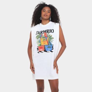 Imagem de Vestido Farm Curto Engradados Farm Rio, Branco, M