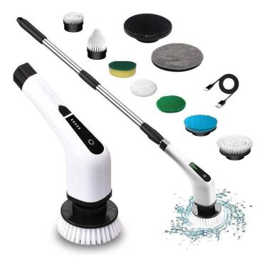 Imagem de Esfregão Mop Escova De Limpeza Elétrico 9 Em 1 Giratório 360