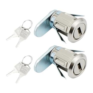 Imagem de MotiveTech Travas de Came de 2 Peças, Carregamento, Leves E Trava de Lingueta, Travas de Armário de Arquivo para Portas Centrais, Portas de Acesso