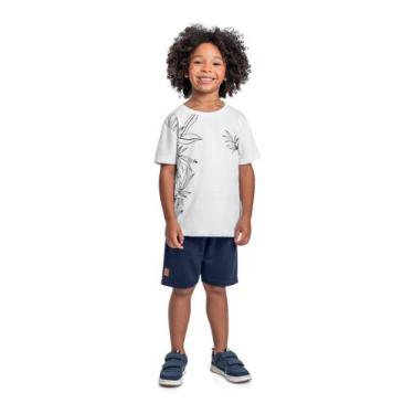 Imagem de Conjunto Camiseta e Bermuda Menino Bee Loop, Branco, 6