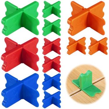 Imagem de Ferramenta espaçadora de deck de 12 peças, espaçadores de deck de 4 espessuras - 1/40.6 cm, 1/20.3 cm, 3/40.6 cm, 1/10.2 cm, espaçadores de deck reutilizáveis para madeira e placas compostas