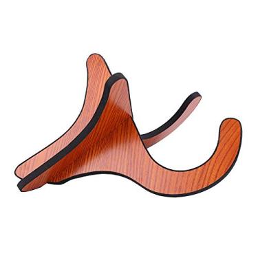 Imagem de Cryfokt Suporte de Instrumento de Madeira Removível para Ukulele, Bandolim, Violino e Banjo, Durável e Prático para Jogadores Profissionais ou Iniciantes, Cor Burlywood