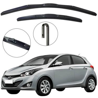 Imagem de Kit Palheta Dianteira Hb20 Hb20S Hb20X 2013 a 2019 Limpador de Parabrisa de Silicone