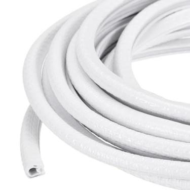 Imagem de PATIKIL Protetor de borda de borracha, tira de vedação protetora de borda de canal U de 10 m x 8 mm x 6 mm com clipes de metal para borda de 0,5 a 1,5 mm para portas de carro, chapa metálica, cantos