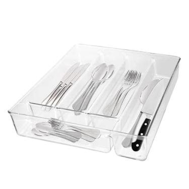 Imagem de Organizador Multifuncional Para Gavetas, Organizador De Talheres E Caixa De Armazenamento Para Cozinha