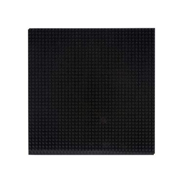 Imagem de Placa de base SlabDreamLab Lite de 30,5 cm x 30,5 cm para todos os principais tijolos e blocos de construção (preta, simples)