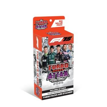Imagem de Topps Turbo Attax Formula 1 2025 Jogo de cartas colecionáveis e colecionáveis (pacote com grande valor)