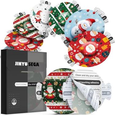 Imagem de Capas de sensor para Libre 3 à prova d'água - 20 peças de adesivos para Libre 3, com suporte pré-cortado de aba fácil de descascar, fita de sensor CGM para 10 a 14 dias de Natal