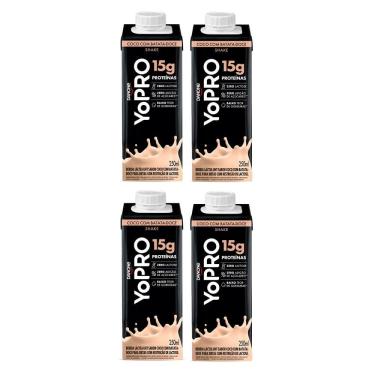 Imagem de Kit 4 YoPRO Bebida Láctea UHT Coco com Batata-Doce 15g de proteínas 250ml