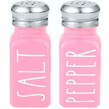 Imagem de Conjunto de saleiros e pimenteiros Brighter Barns Pink Glass