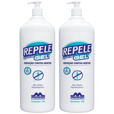 Imagem de Kit 2 Repelente de Insetos Em Gel Profissional 1 KG Proteção 8h EPI Mavaro
