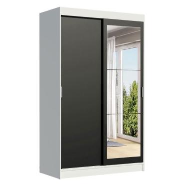 Imagem de Guarda Roupa 2 Portas de Correr com Espelho 2 Gavetas Madesa