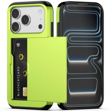 Imagem de Nvollnoe Capa para celular compatível com iPhone 17 Pro com suporte de cartão de camada dupla resistente à prova de choque com compartimento oculto para cartão fina para mulheres e homens 6,3