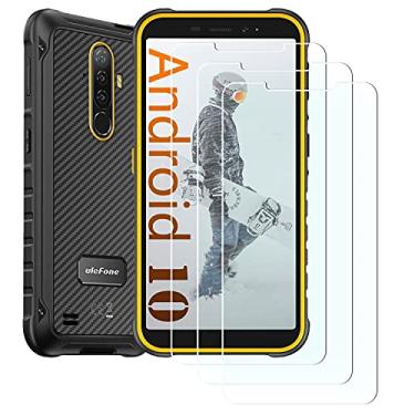 Imagem de KELOLIN [Pacote com 3 protetores de tela para Ulefone Armor X8, fácil de instalar, protetor de tela de vidro temperado HD antiarranhões anti-impressão digital sem bolhas, compatível com Ulefone Armor