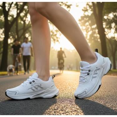 Imagem de Tênis Feminino Pro One Da +Fit Academia Treinos Caminhada, Off, White,