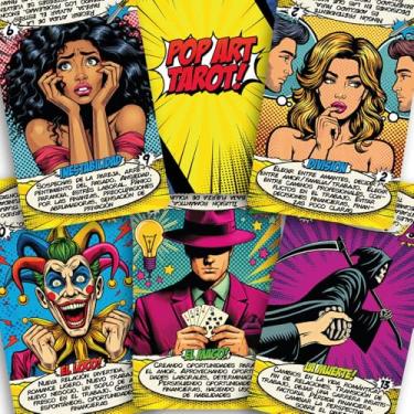 Imagem de Tarot Pop Art - Cartas de Tarot Español – 78 Cartas con Significados y Guía Ilustrada – Caja Magnética – Ideal para Principiantes y Como Regalo