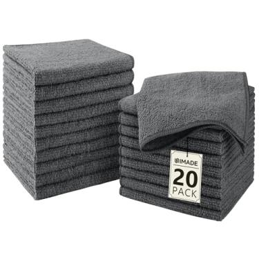 Imagem de UNIMADE Toalhas de banho – Pacote com 20 – Toalhas de rosto (30,5 cm x 30,5 cm), panos de lavagem altamente macios e toalhas de mão, panos de limpeza de microfibra multiuso de secagem rápida para
