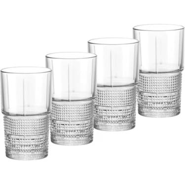 Imagem de Bormioli Rocco Bartender Novecento Copo empilhável de 400 ml Hi-Ball para coquetéis mistos, transparente, conjunto de 4