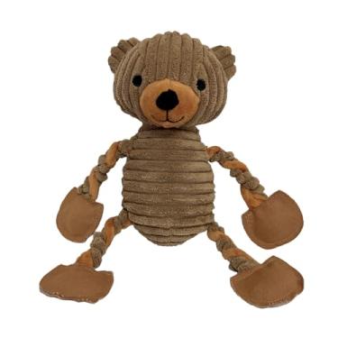Imagem de LWBMG Brinquedos de cachorro estridente, brinquedos para cães de guerra para mantê-los ocupados, brinquedo de pelúcia para cachorrinhos pequenos, médios e grandes, urso fofo, brinquedo interativo para