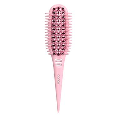 Imagem de Conair Curl Define Pro Escova desembaraçadora para cabelos cacheados, aberturas duplas com ranhuras contínuas, cerdas mistas para desembaraçar sem frizz, suavizar e definir cachos, para cabelos mais