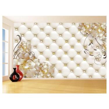 Imagem de Papel De Parede 3D Floral Textura Sala Flores 3,5M Xfl295 - Você Decor