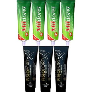 Imagem de Kit 4 Creme Mil Dores 100G + 3 Pomada Fisiofort Premium 150G - Bio Ins