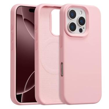 Imagem de UCASONG Capa magnética para iPhone 16E de 6,1 polegadas, capa de silicone líquido premium, [compatível com Magsafe] [forro de microfibra macio antiarranhões], capa de telefone fina e à prova de choque