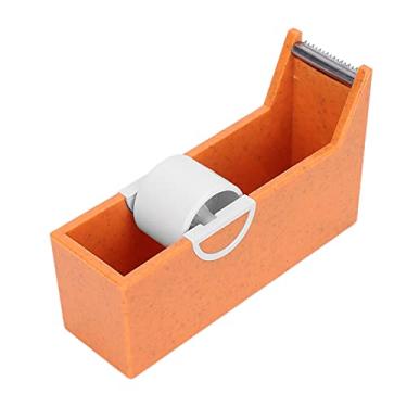 Imagem de Dispensador portátil de fita para extensão de cílios, lâmina de aço inoxidável, suporte para cortador de fita de mesa para salão de beleza, para escritório, casa, salão de beleza, (Laranja)