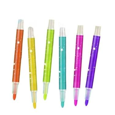 Imagem de Giz de cera Retrátil Estojo com 12,18,24 Unidades Extremamente macio, lavável e não tóxico(2,12COR)