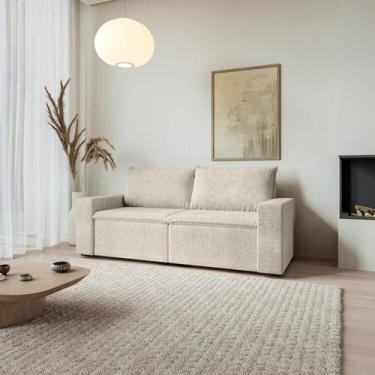 Imagem de Sofá Modular 2 Lugares com Braços Laterais Zen CabeCasa MadeiraOrigina
