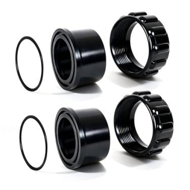 Imagem de YHJDC 2 conjuntos de kit de substituição de união 520595 compatível com Pentair IntelliChlor&Ichlor Salt Chlorinator, kit de conector de união de células de sal para peças de piscina de seiva IC20