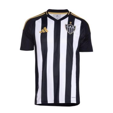 Imagem de Camisa Adidas Atletico Mineiro I 25/26 Preto/ Branco/ Dourado 3GG-Masculino