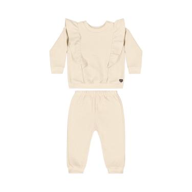 Imagem de Conjunto com Blusão e Calça em Moletom para Bebê Menina Quimby-Feminino