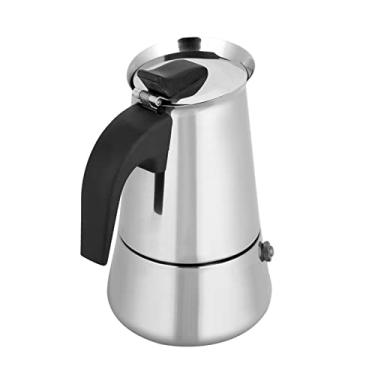 Imagem de YOUTHINK Bule de café Portátil de Aço Inoxidável, Máquina de café Expresso Moka Simples, para Entusiastas de Caseiro (100ml)