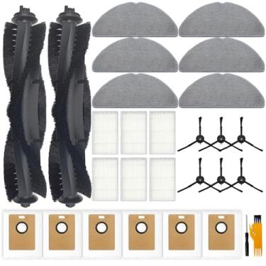 Imagem de Homruich Acessórios de 26 peças para aspirador Tapo RV30 Max Plus/RV30 Max/RV20 Max Plus, 2 escovas principais, 6 filtros, 6 esfregões, 6 sacos de busto, 6 escovas laterais, para substituição Tapo